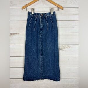 Blue Denim Maxi Skirt